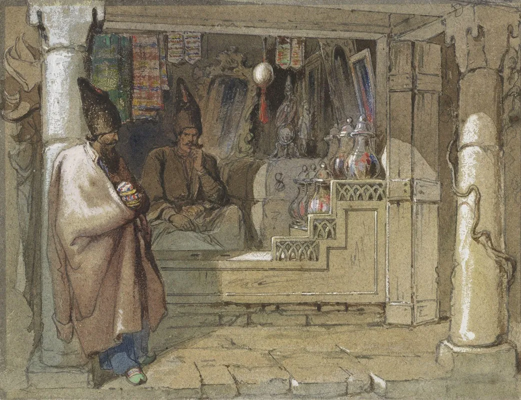 The Spice Sellers Wall Art by Vittorio Amadeo Preziosi - High-Resolution Digital Print