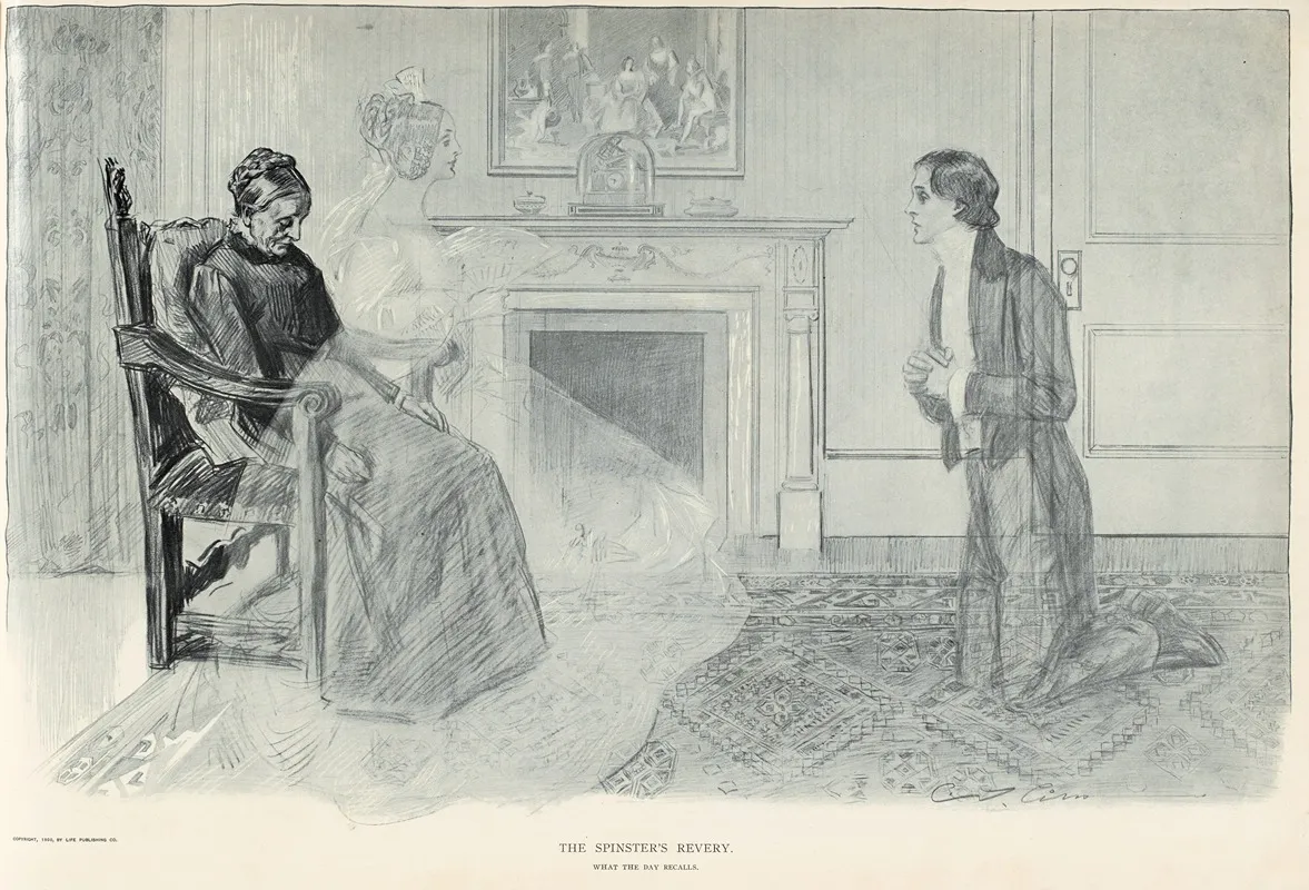 The Spinsters Revery Wall Art by Charles Dana Gibson - High-Resolution Digital Print