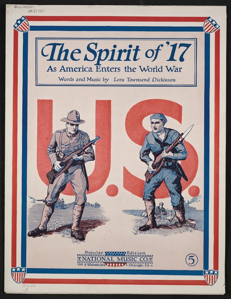 The Spirit Of 17 As America Enters The World War Wall Art by Anonymous - High-Resolution Digital Print