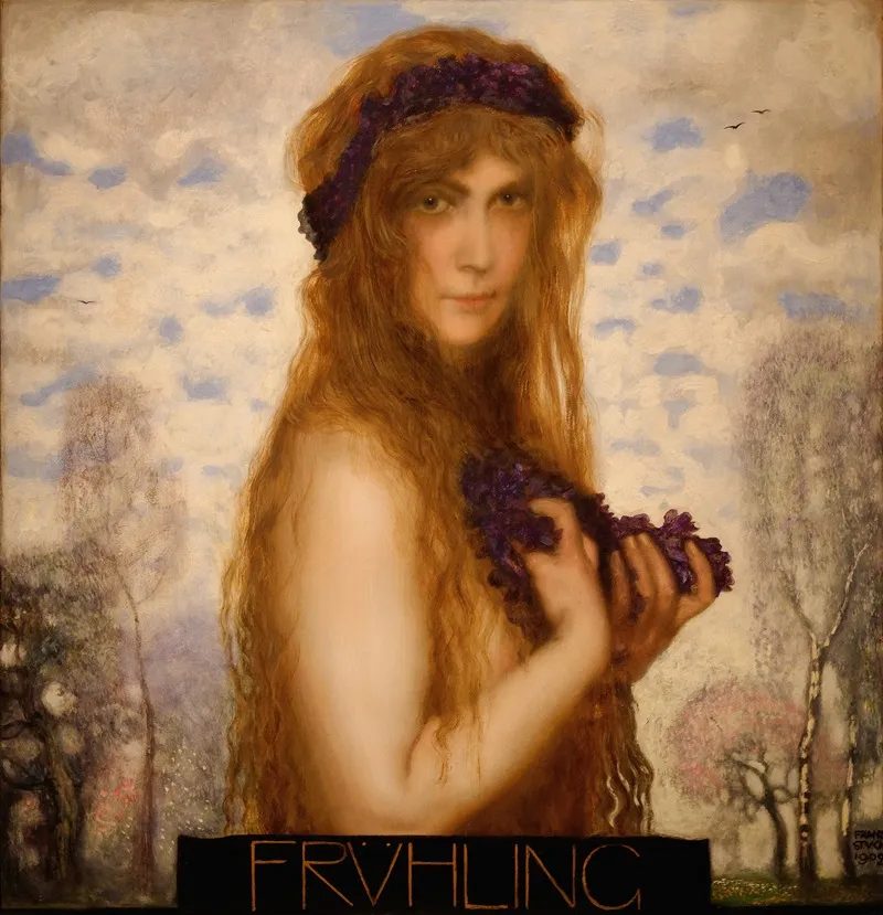 The Spring 2 Wall Art by Franz von Stuck - High-Resolution Digital Print