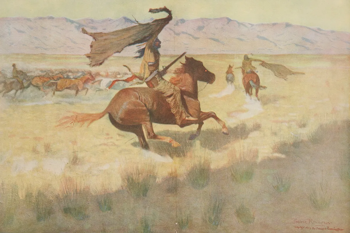 The Stampede 2 Wall Art by Frederic Remington - High-Resolution Digital Print