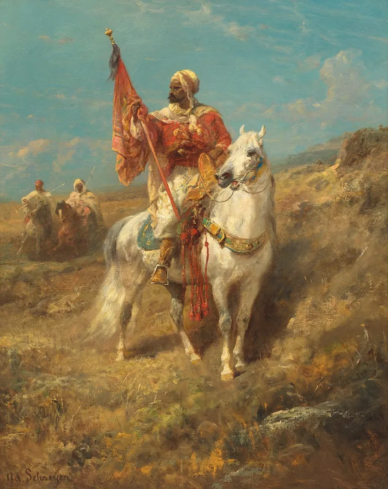 The Standard Bearer 5 Wall Art by Adolf Schreyer - High-Resolution Digital Print