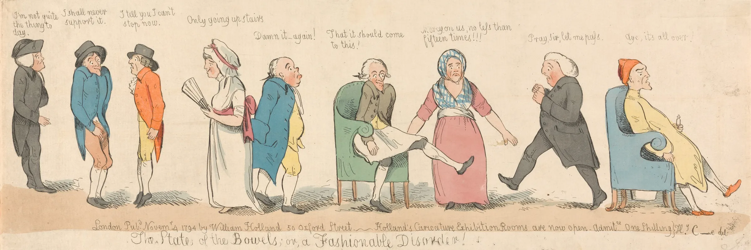 The States Of The Bowels Or A Fashionable Disorder Wall Art by John Cawse - High-Resolution Digital Print