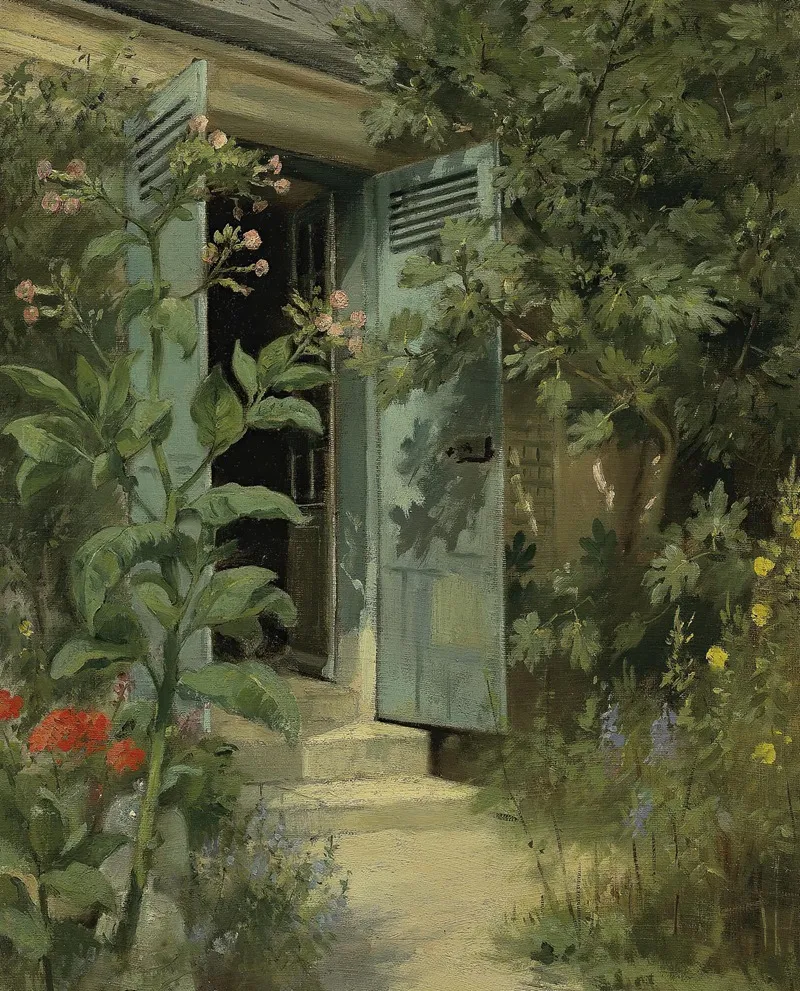 The Steps By The Flowers