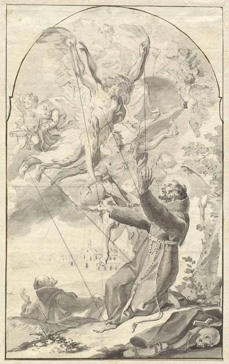 The Stigmatization Of Saint Francis 2 Wall Art by Johan Baptist Enzensberger - High-Resolution Digital Print