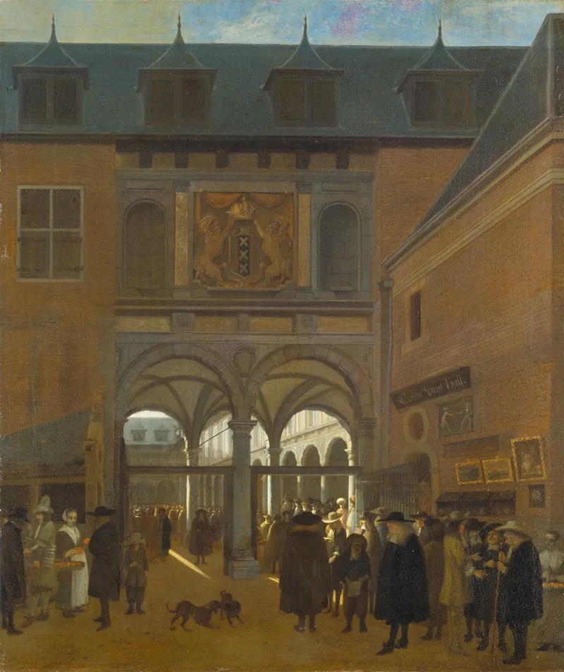 The Stock Exchange In Amsterdam 2 Wall Art by Job Adriaensz Berckheyde - High-Resolution Digital Print