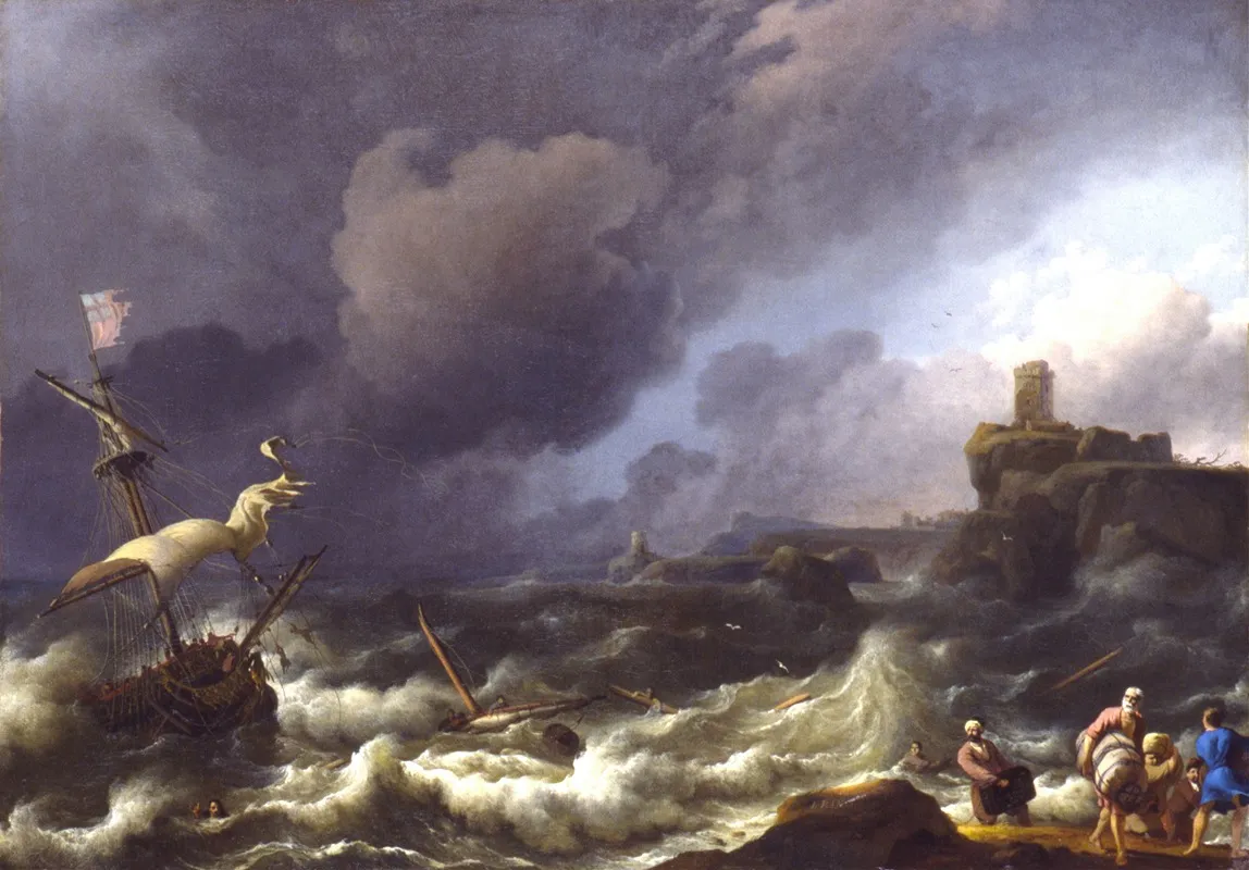 The Storm 2 Wall Art by Follower of Ludolf Backhuysen - High-Resolution Digital Print