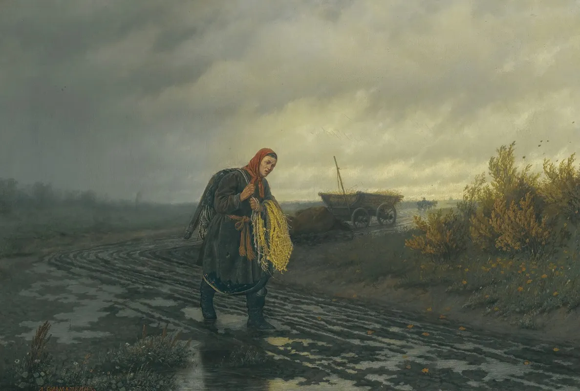 The Stormy Road Wall Art by Leonid Ivanovich Solomatkin - High-Resolution Digital Print