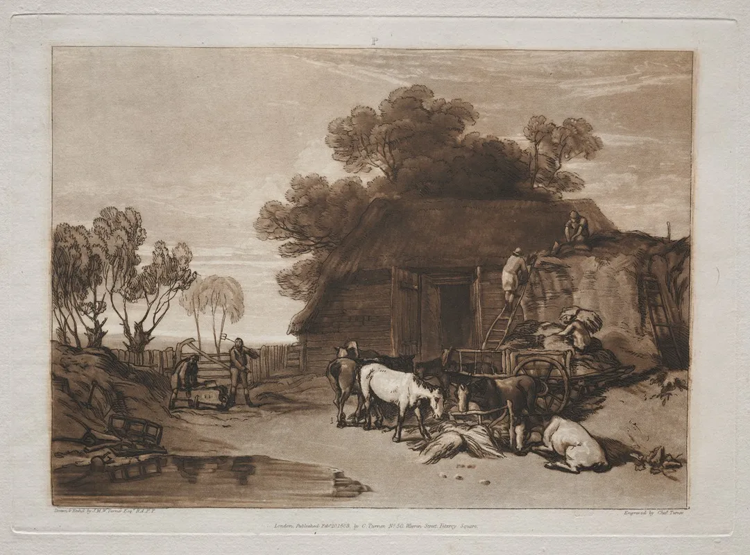 The Straw Yard 2 Wall Art by Joseph Mallord William Turner - High-Resolution Digital Print