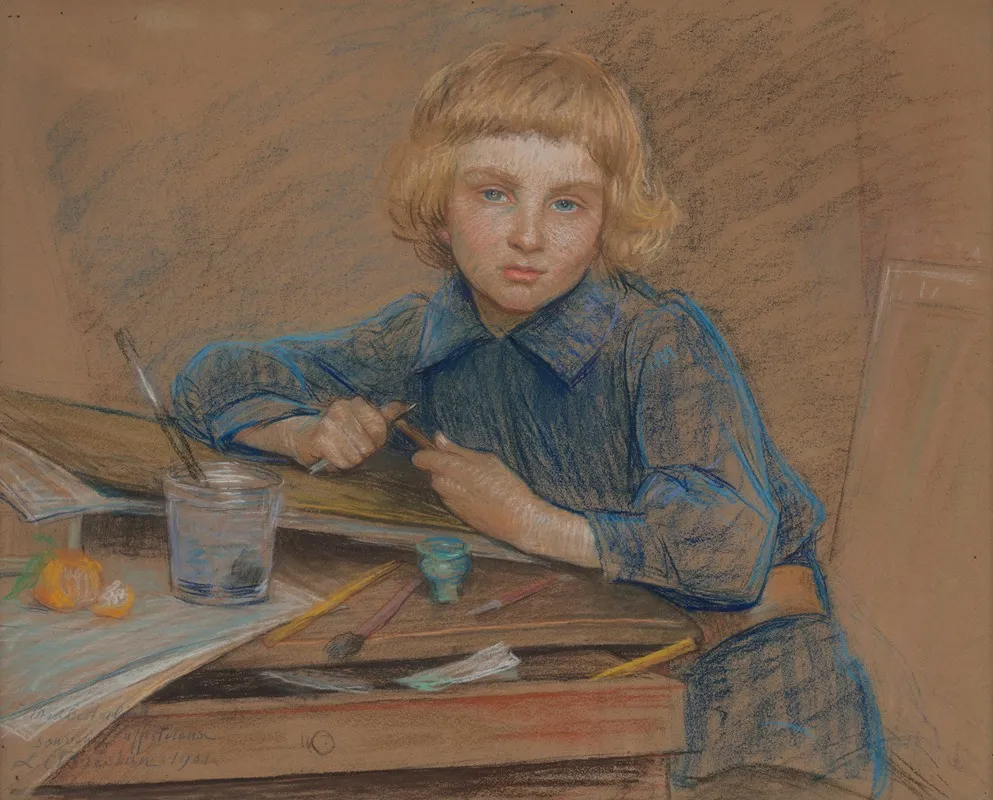The Study Of Drawing Portrait Of Yves Osterlind Age Nine