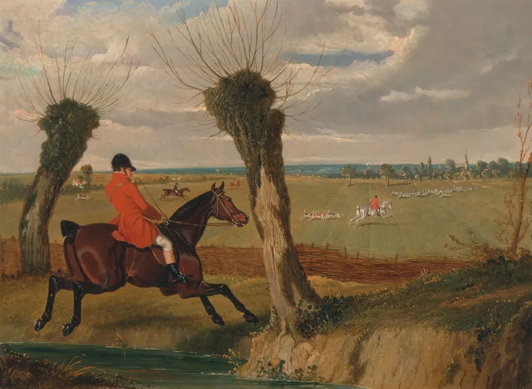 The Suffolk Hunt Full Cry Wall Art by John Frederick Herring Snr. - High-Resolution Digital Print