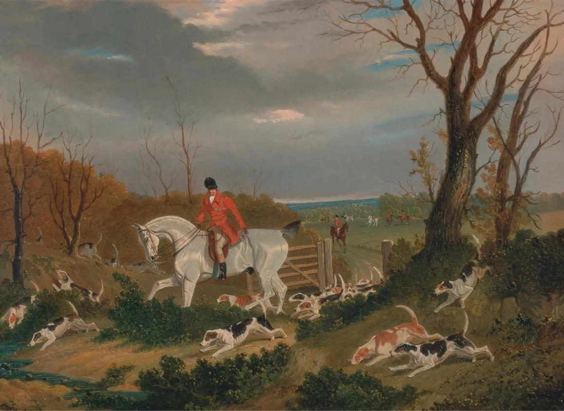 The Suffolk Hunt Going To Cover Near Herringswell Wall Art by John Frederick Herring Snr. - High-Resolution Digital Print