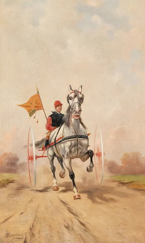 The Sulky Race Wall Art by Alfredo Tominz - High-Resolution Digital Print