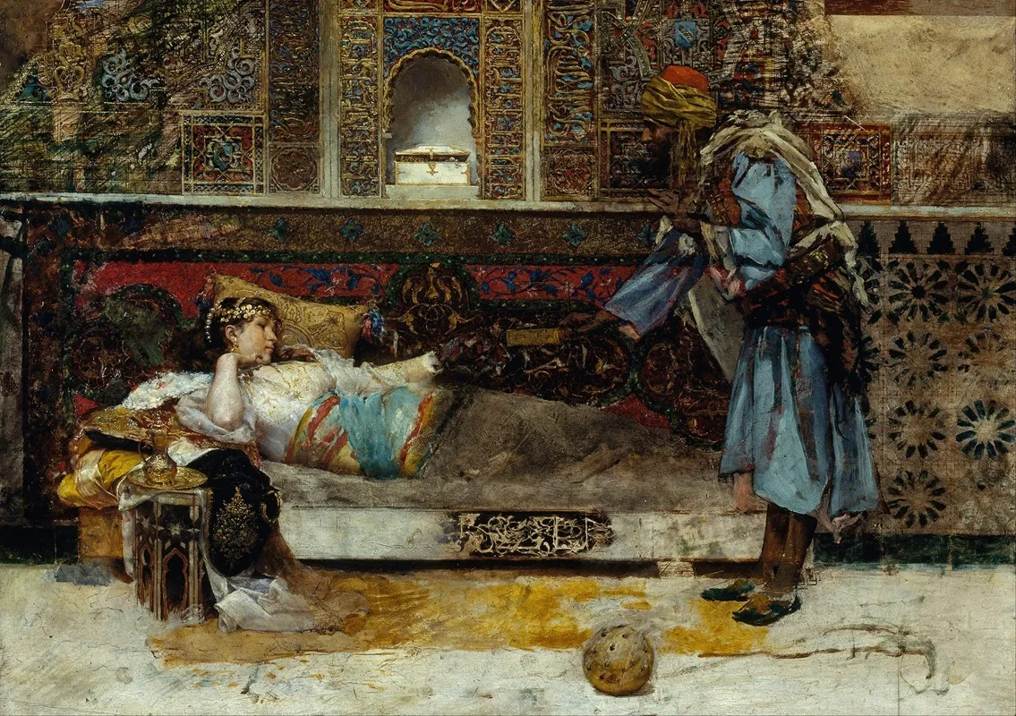 The Sultans Gift Wall Art by Antonio Fabrés - High-Resolution Digital Print