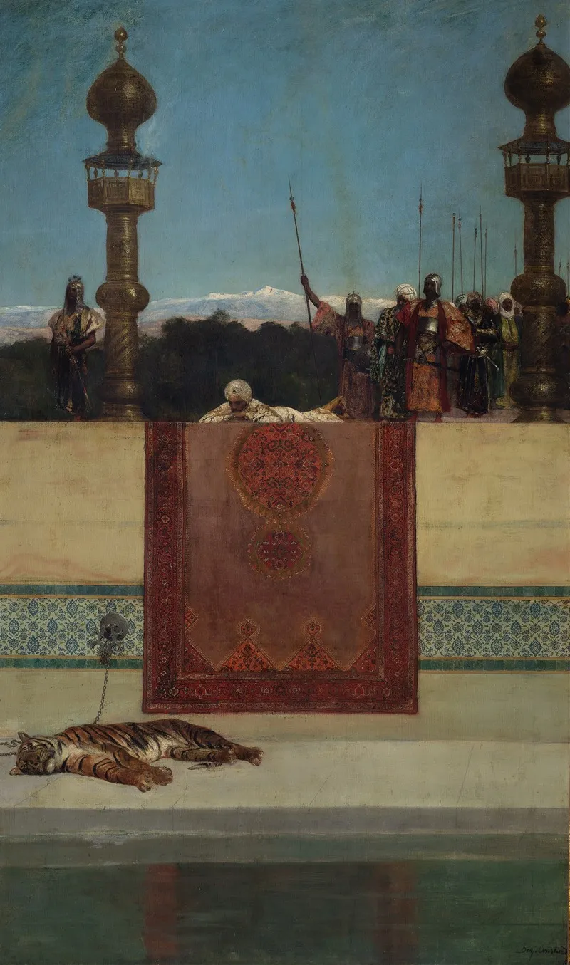 The Sultans Tiger Wall Art by Jean-Joseph-Benjamin Constant - High-Resolution Digital Print