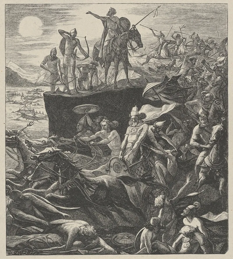 The Sun And The Moon Stand Still Wall Art by Henry Hugh Armstead - High-Resolution Digital Print