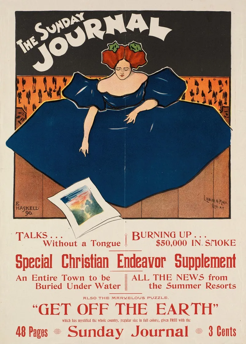The Sunday Journal 3 Wall Art by Ernest Haskell - High-Resolution Digital Print