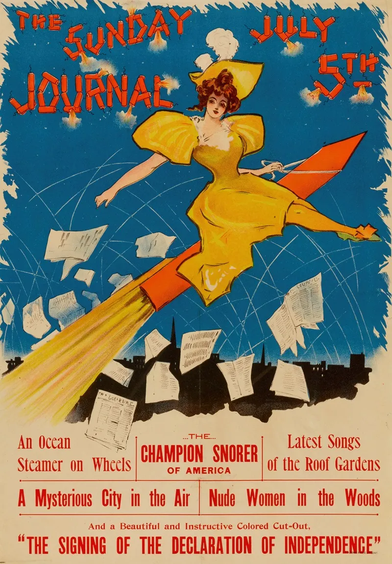 The Sunday Journal July 5th 1896 Wall Art by Ernest Haskell - High-Resolution Digital Print