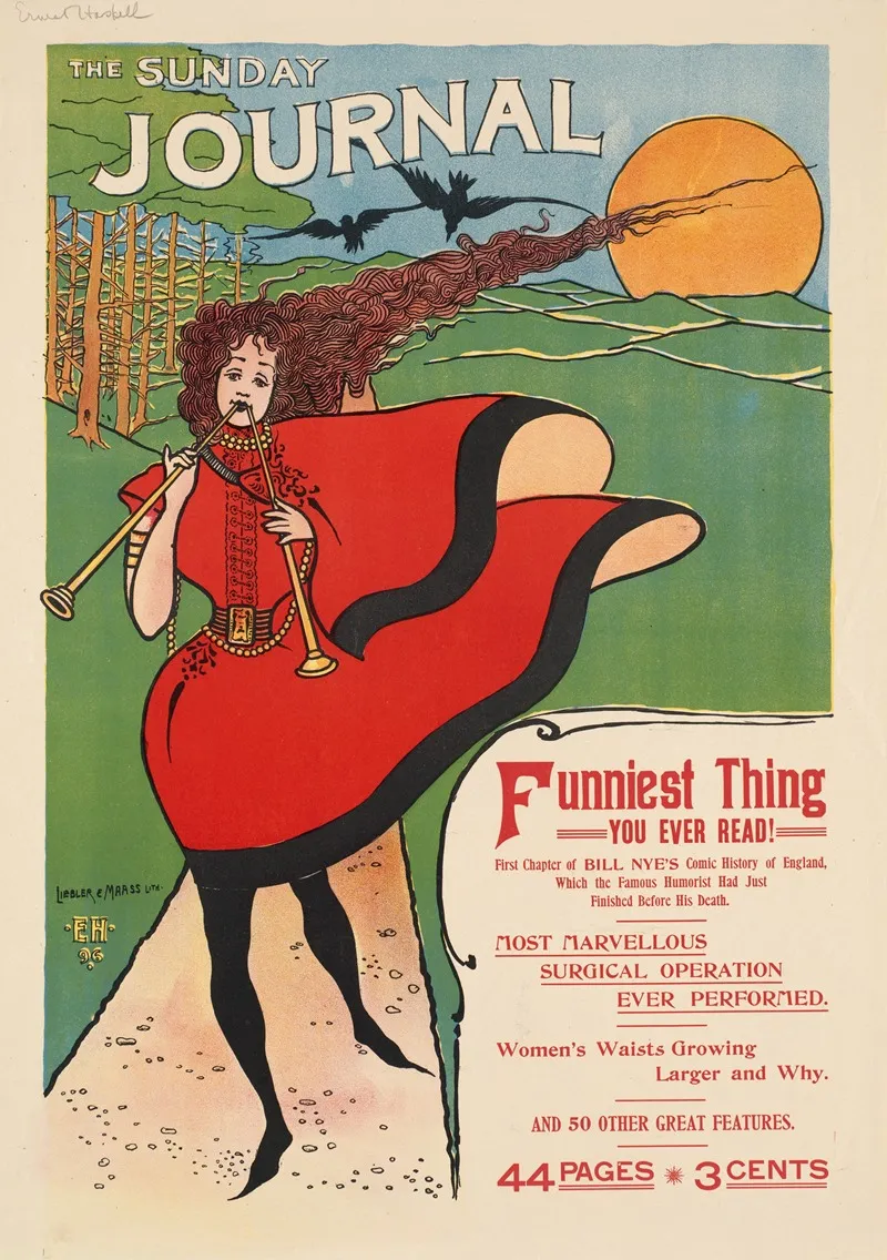 The Sunday Journal Wall Art by Ernest Haskell - High-Resolution Digital Print