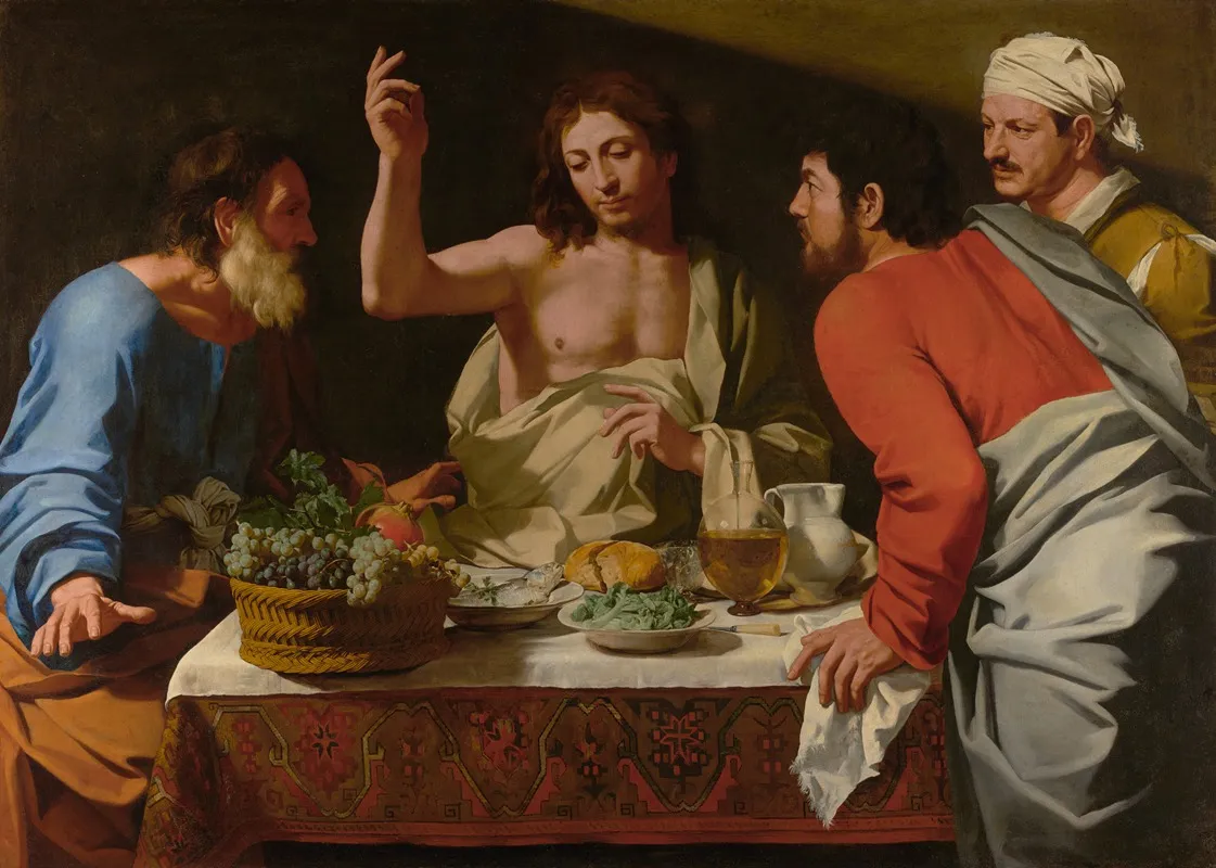 The Supper At Emmaus Wall Art by Bartolomeo Cavarozzi - High-Resolution Digital Print