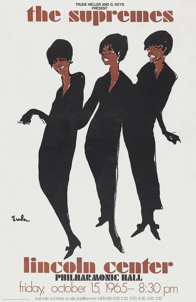 The Supremes Lincoln Center Philharmonic Hall Wall Art by Joe Eula - High-Resolution Digital Print