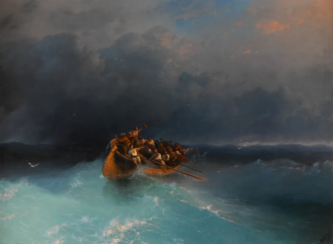 The Survivors Wall Art by Ivan Konstantinovich Aivazovsky - High-Resolution Digital Print