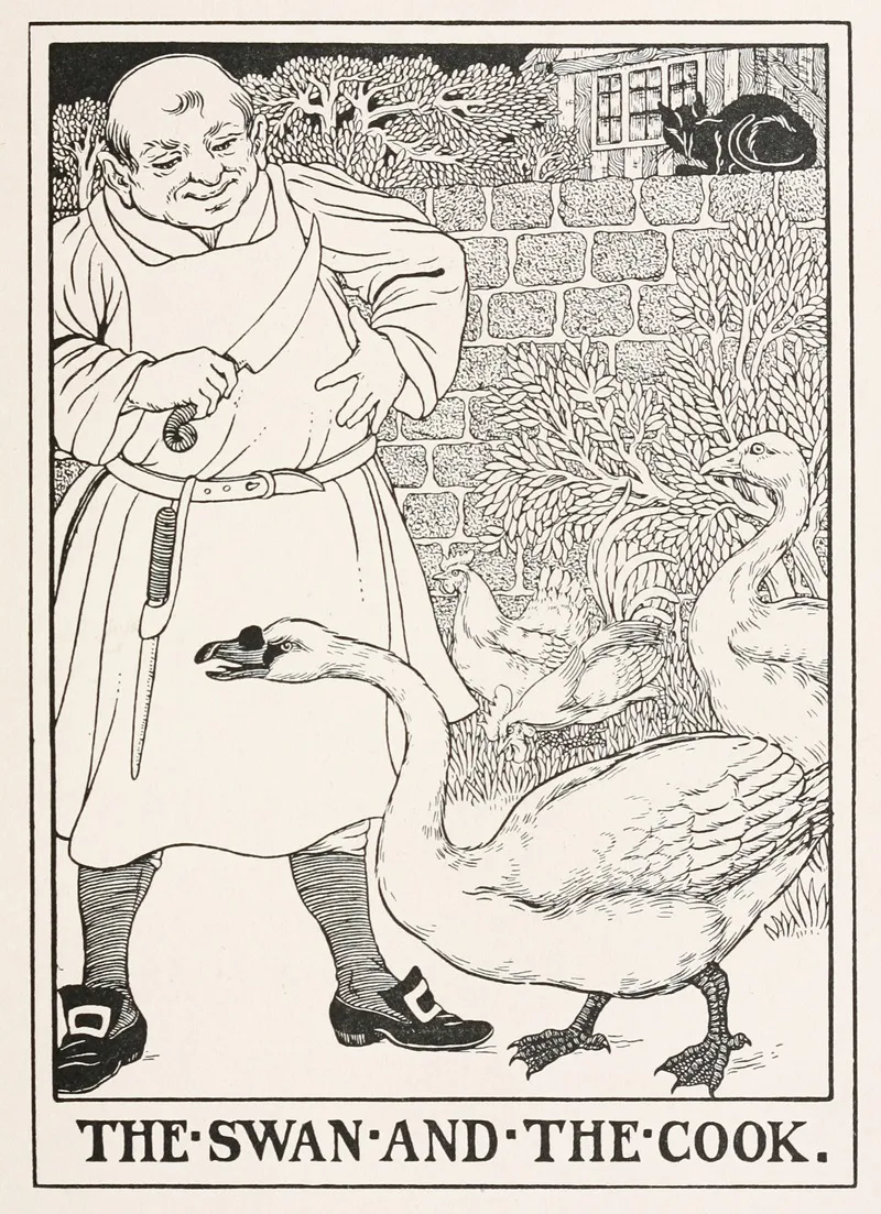 The Swan And The Cook Wall Art by Percy J. Billinghurst - High-Resolution Digital Print