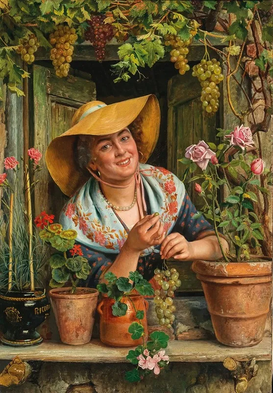 The Sweet Grapes Wall Art by Aurelio Zingoni - High-Resolution Digital Print