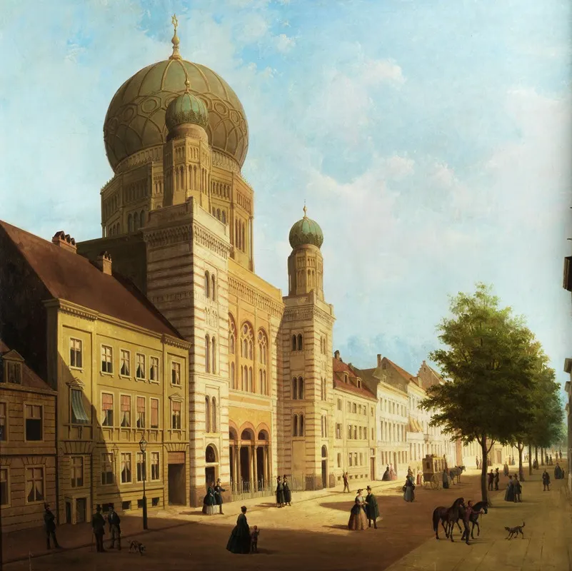 The Synagogue On Oranienburger Strasse Berlin Wall Art by Emile Pierre Joseph de Cauwer - High-Resolution Digital Print