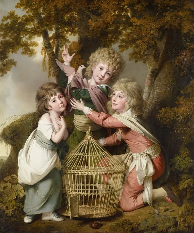 The Synnot Children Wall Art by Joseph Wright of Derby - High-Resolution Digital Print