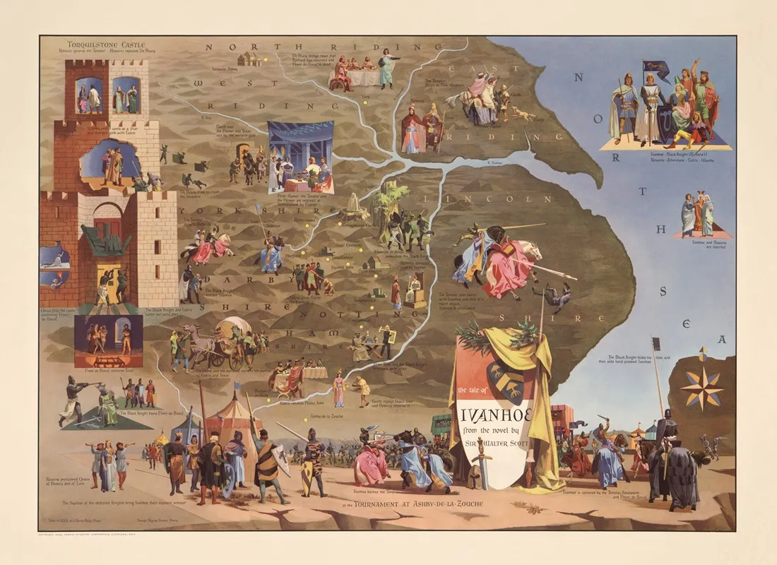 The Tale Of Ivanhoe East Midlands England Wall Art by Everett Henry - High-Resolution Digital Print