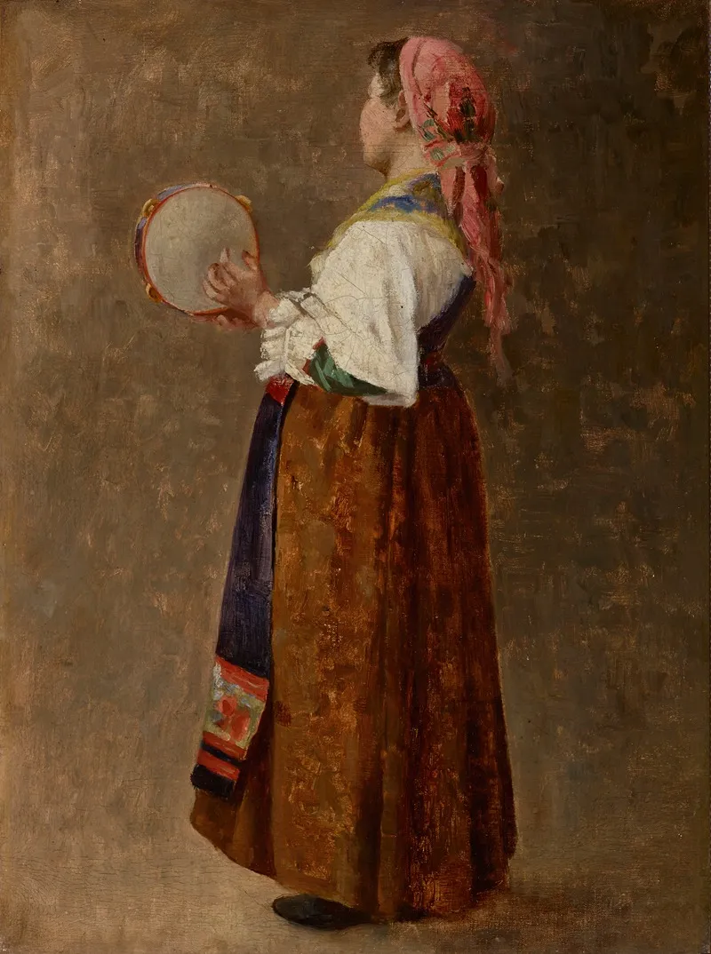 The Tambourine Girl 3 Wall Art by Margaret A. Rudisill - High-Resolution Digital Print