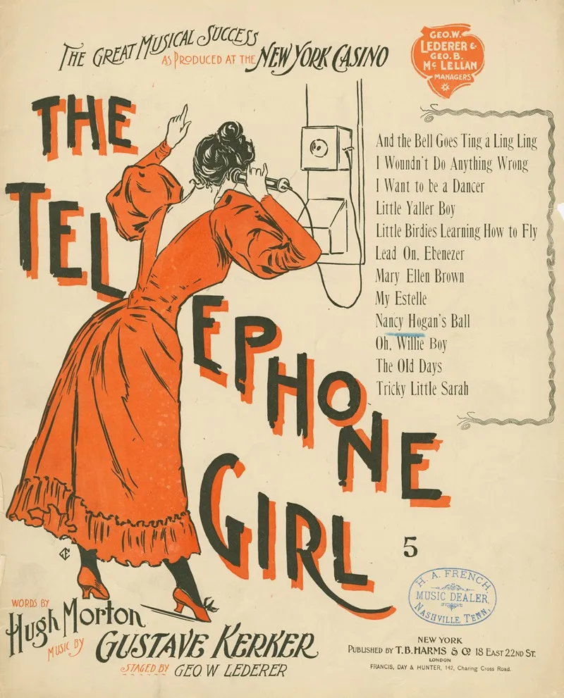 The Telephone Girl Wall Art by Anonymous - High-Resolution Digital Print