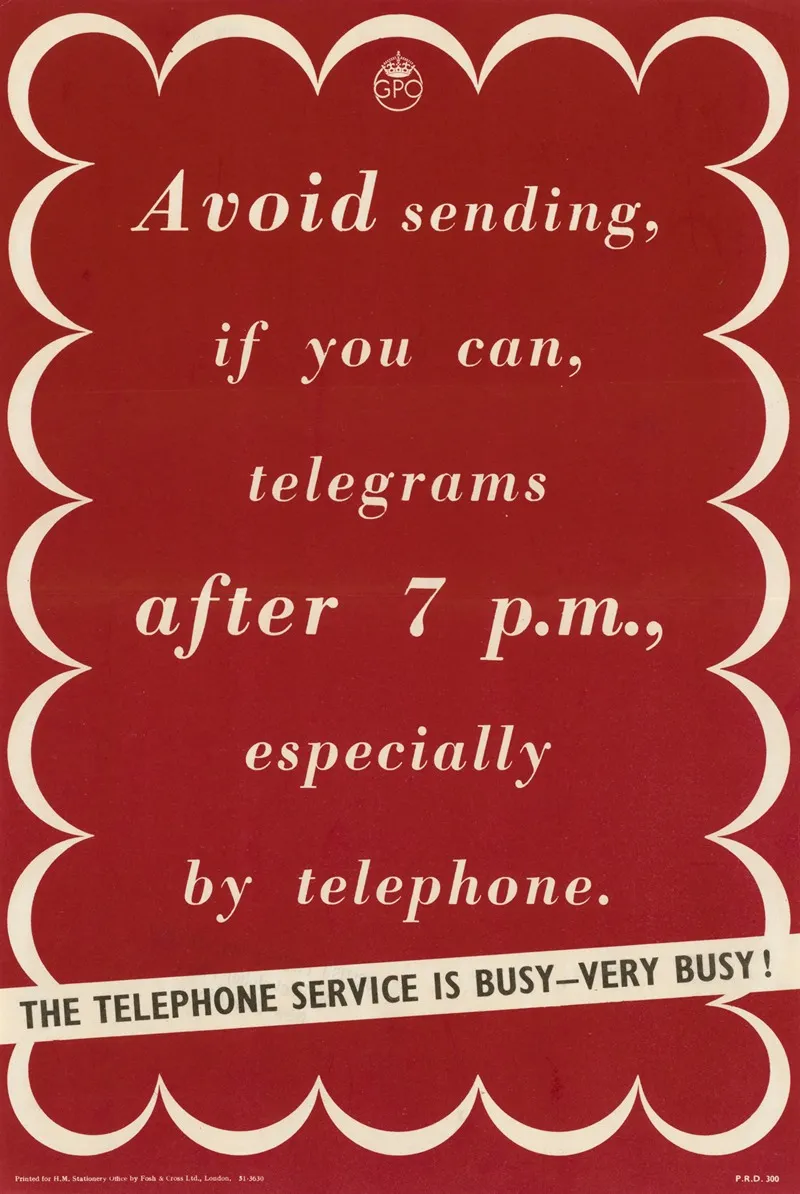 The Telephone Service Is Busy Very Busy Wall Art by Anonymous - High-Resolution Digital Print