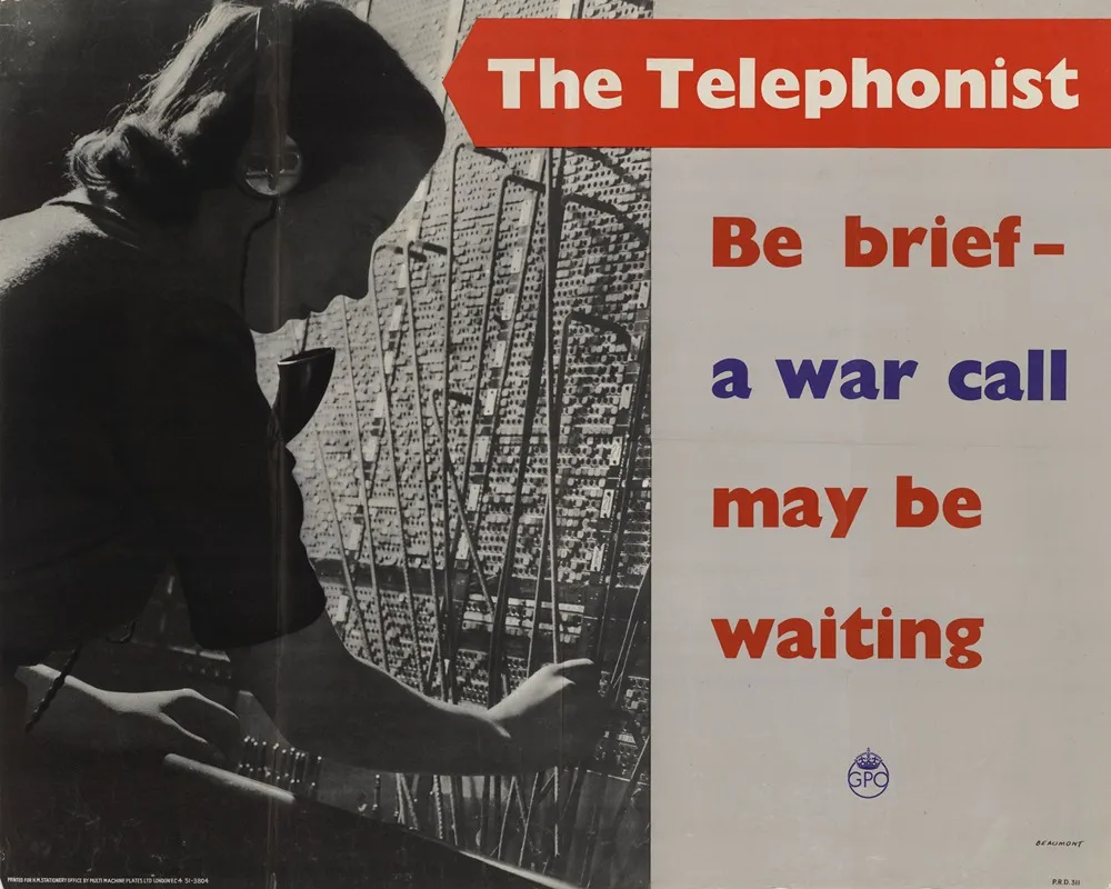 The Telephonist Be Brief A War Call May Be Waiting Wall Art by Anonymous - High-Resolution Digital Print