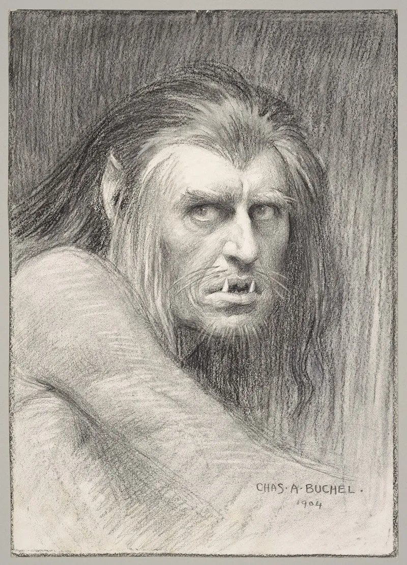 The Tempest At His Majestys Theatre Herbert Beerbohm Tree As Caliban