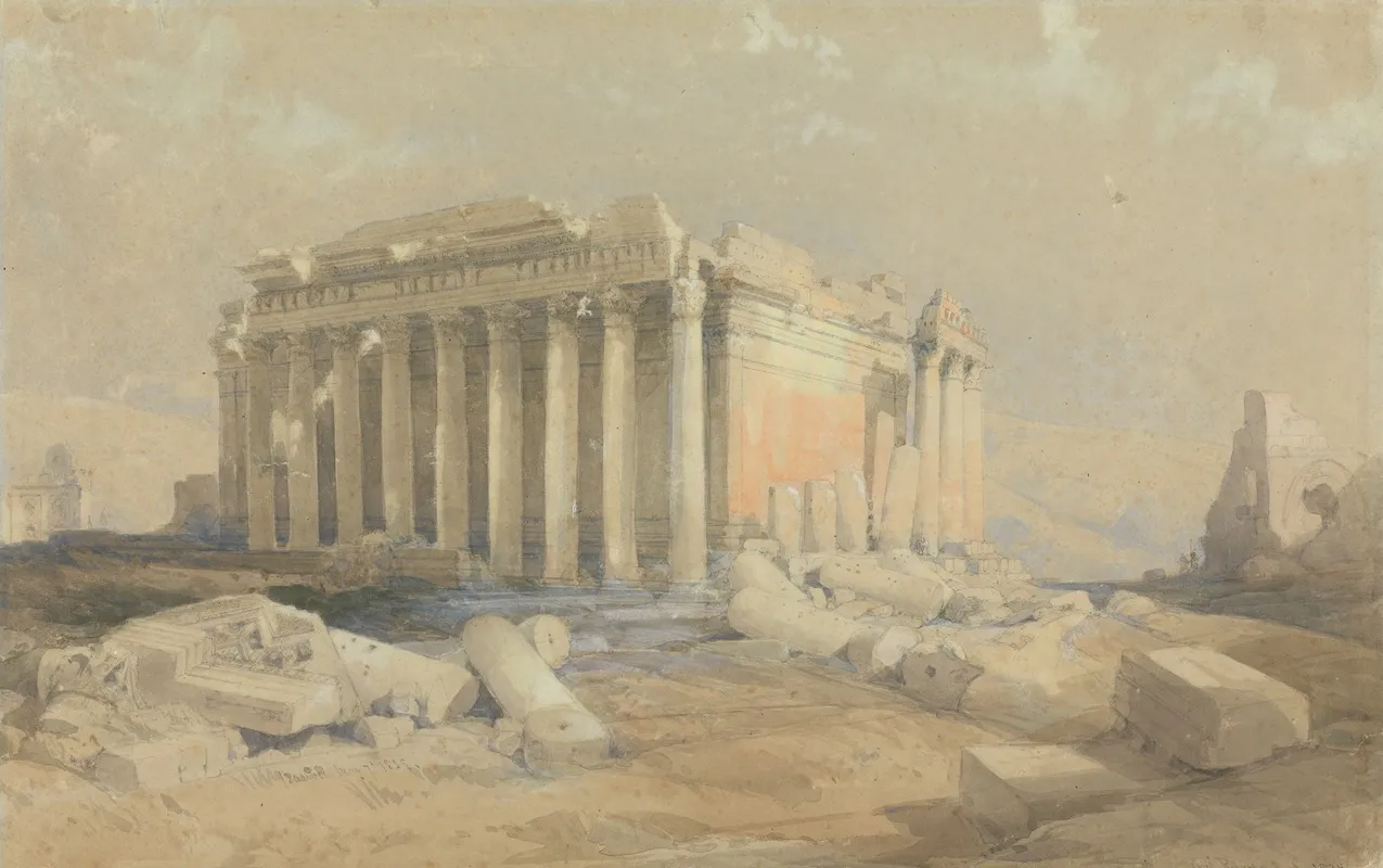 The Temple Of Baalbec Wall Art by David Roberts - High-Resolution Digital Print