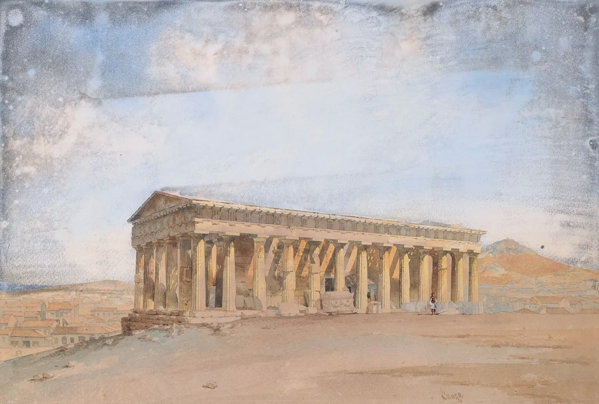 The Temple Of Theseus Athens Wall Art by Giovanni Lanza - High-Resolution Digital Print