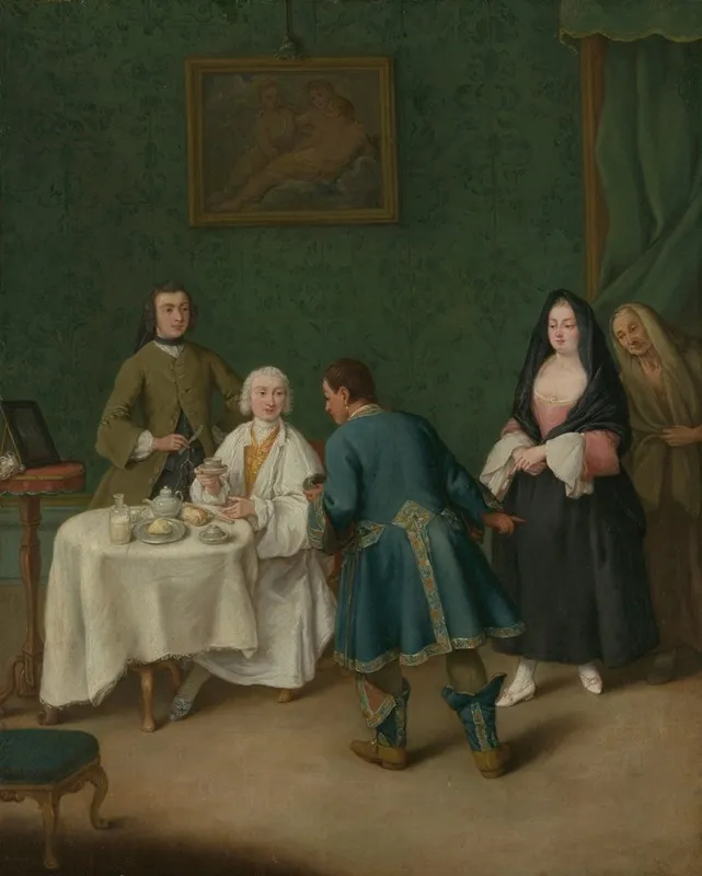 The Temptation 3 Wall Art by Pietro Longhi - High-Resolution Digital Print