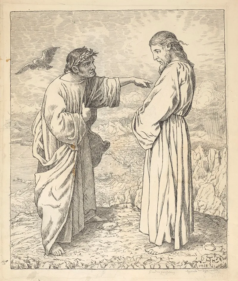 The Temptation Of Christ 12 Wall Art by Hans Thoma - High-Resolution Digital Print