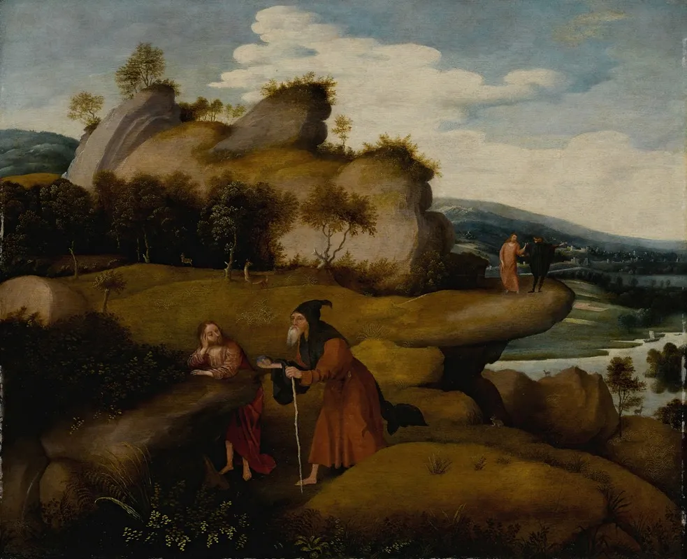 The Temptation Of Christ 6 Wall Art by Jan Jansz Mostaert - High-Resolution Digital Print