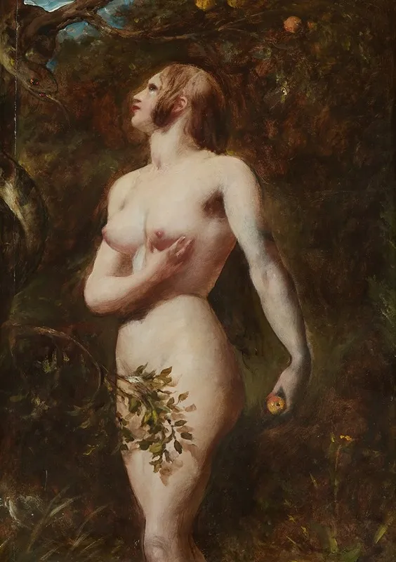 The Temptation Of Eve In The Garden Wall Art by William Etty - High-Resolution Digital Print