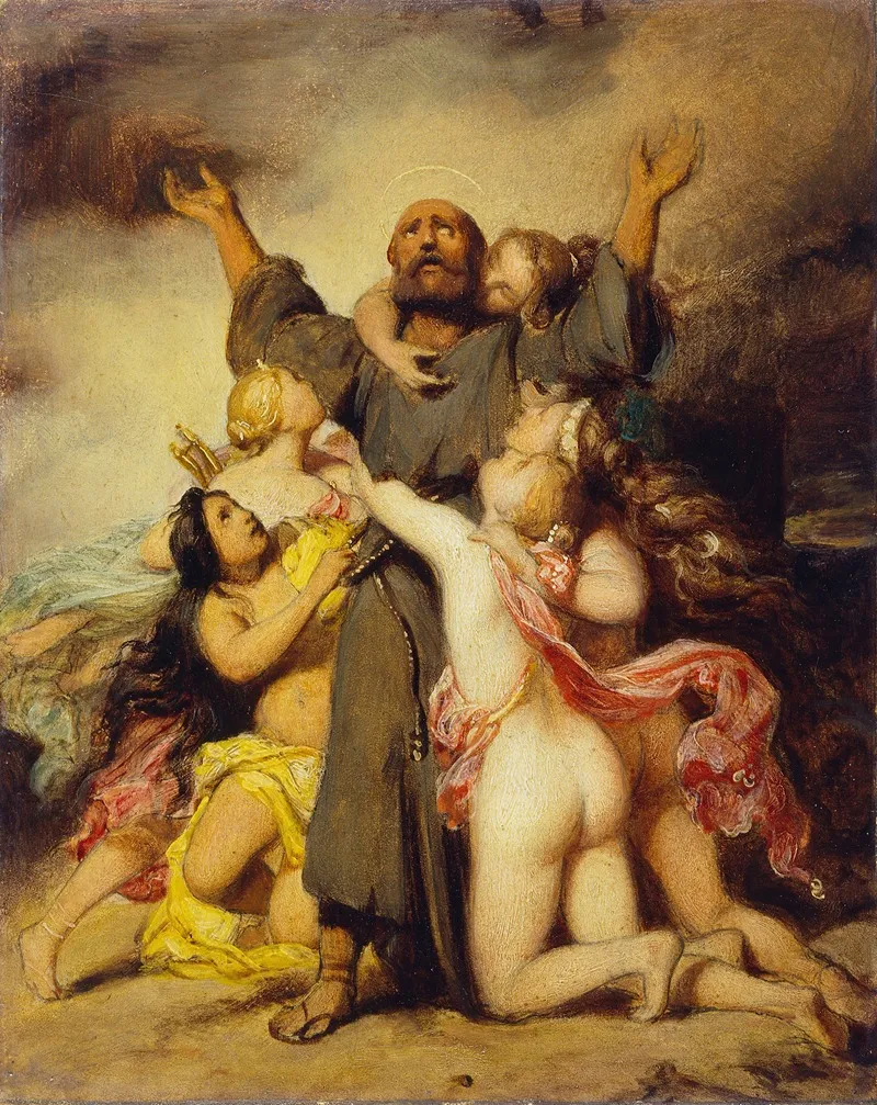 The Temptation Of Saint Anthony 11 Wall Art by Paul Delaroche - High-Resolution Digital Print