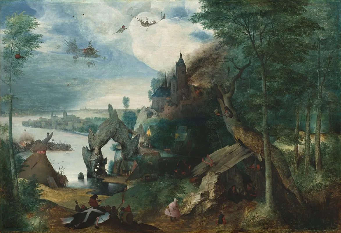 The Temptation Of Saint Anthony 9 Wall Art by Follower of Pieter Bruegel the Elder - High-Resolution Digital Print