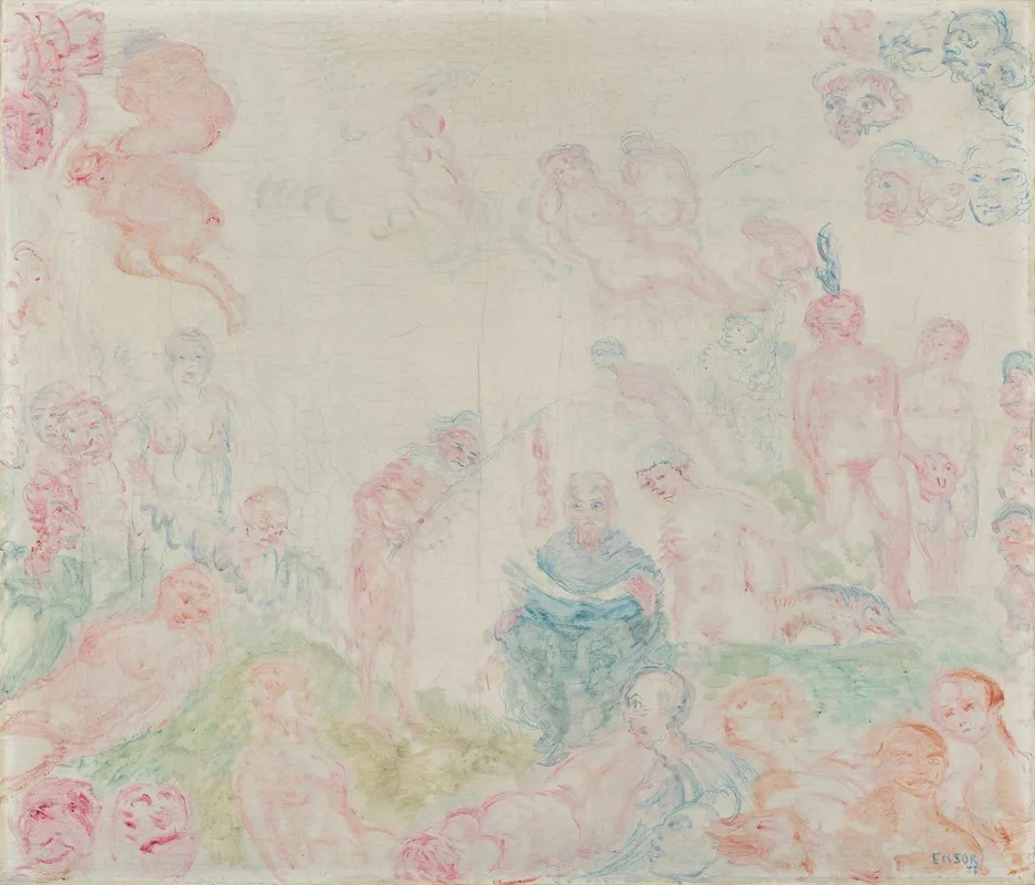 The Temptation Of Saint Anthony The Great 3 Wall Art by James Ensor - High-Resolution Digital Print
