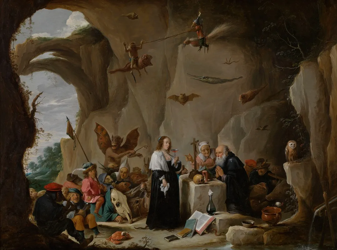 The Temptation Of Saint Anthony The Great Wall Art by David Teniers The Younger - High-Resolution Digital Print