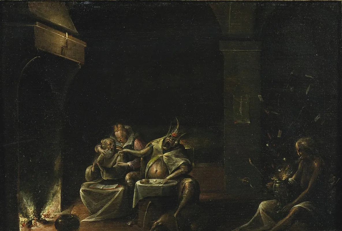 The Temptation Of St Jerome Wall Art by Hendrick van Steenwijck the Younger - High-Resolution Digital Print