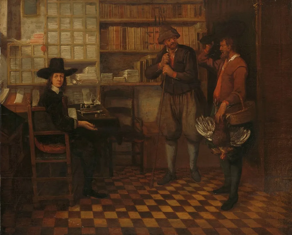 The Tenant Farmers Rent Wall Art by Quirijn Van Brekelenkam - High-Resolution Digital Print