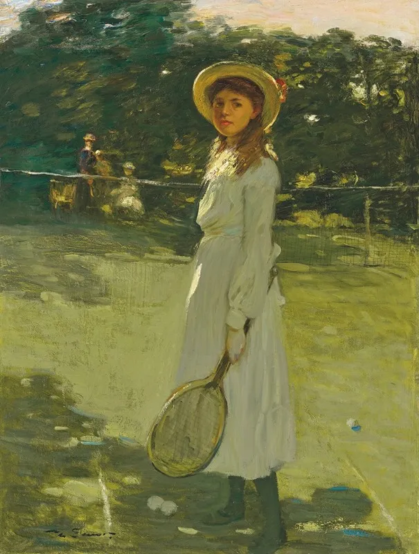 The Tennis Player Wall Art by Mark Senior - High-Resolution Digital Print