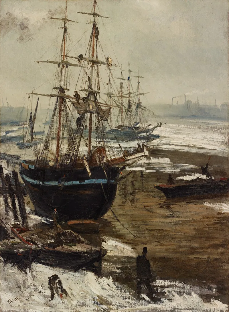 The Thames In Ice Wall Art by James Abbott McNeill Whistler - High-Resolution Digital Print